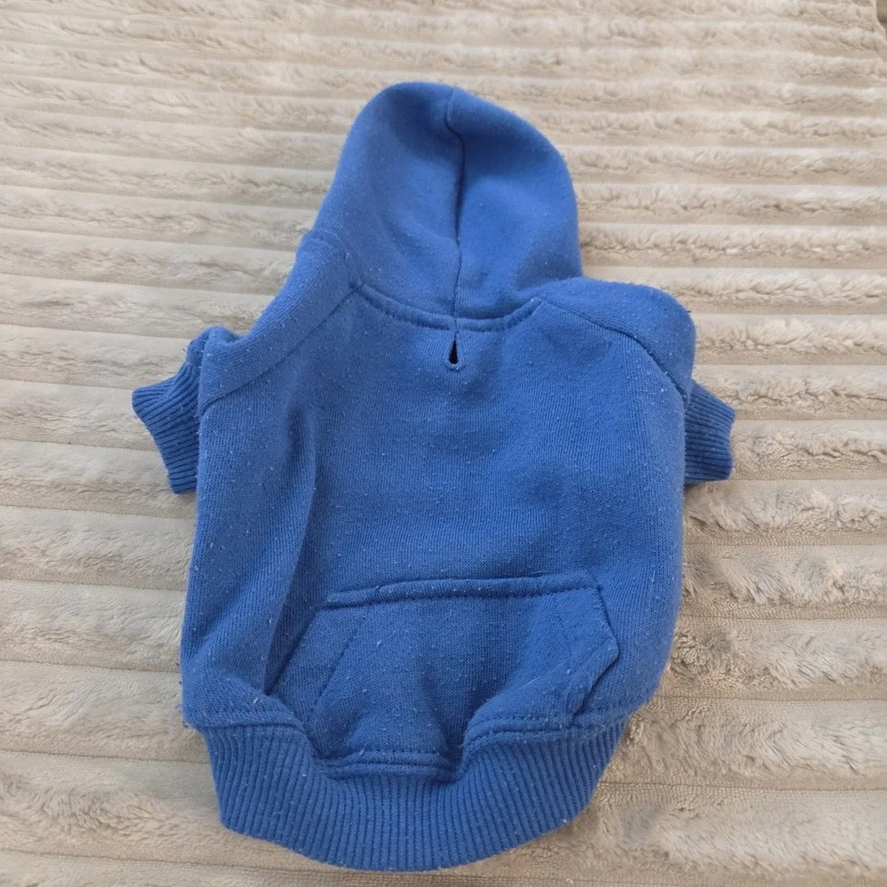 Zack & Zoey Basic Dog Hoodie Blue Sweatshirt Kangaroo Pocket Size Extra Small XS